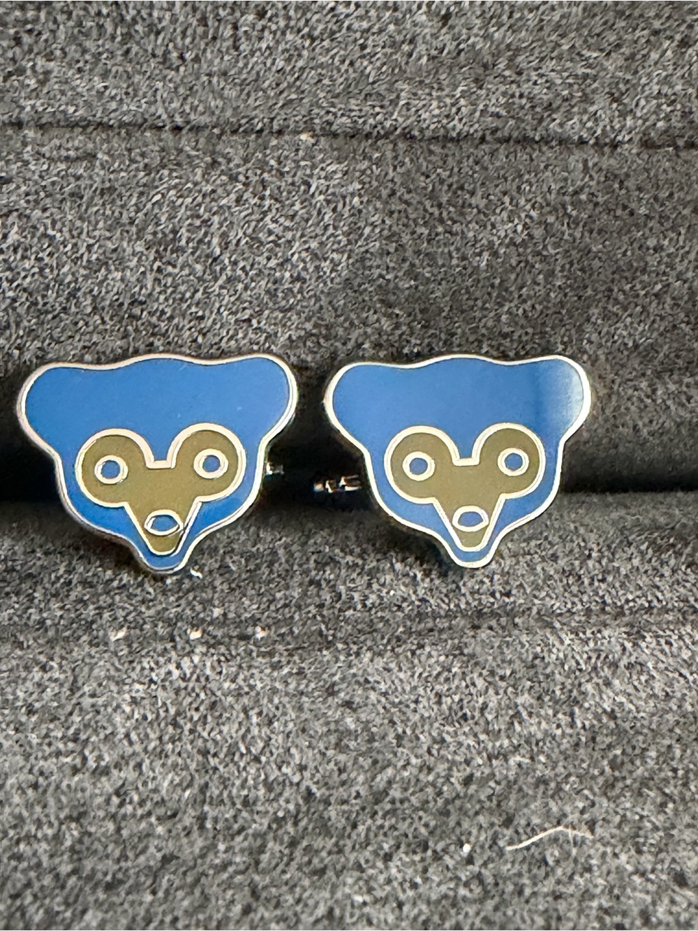 Chicago Cubs Cubby Bear Stainless Steel Cufflinks